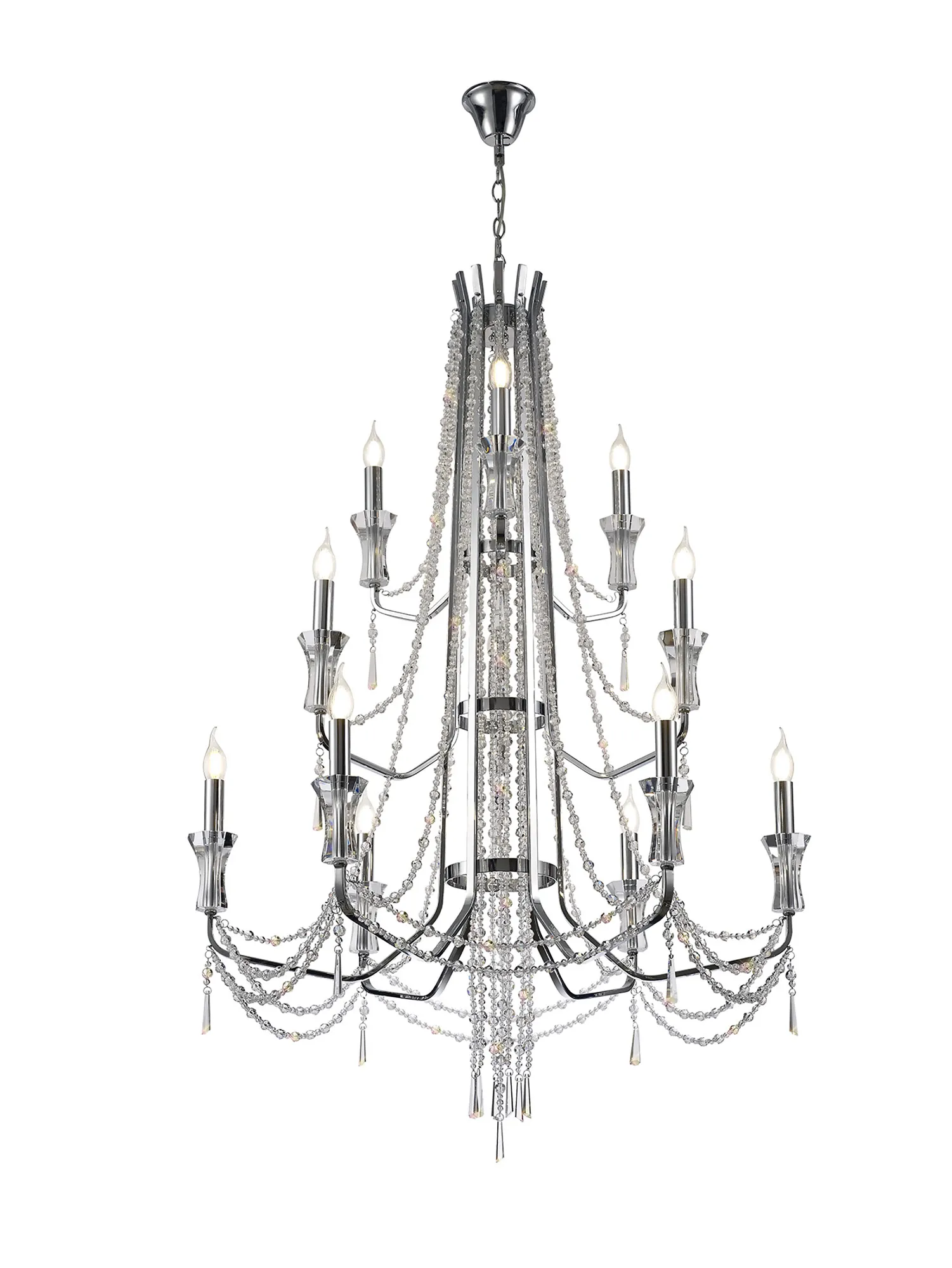 Armand Crystal Ceiling Lights Diyas Statement Crystal Fittings